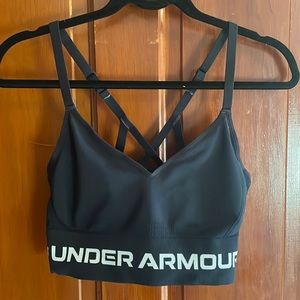 Under Armour black sports bra large